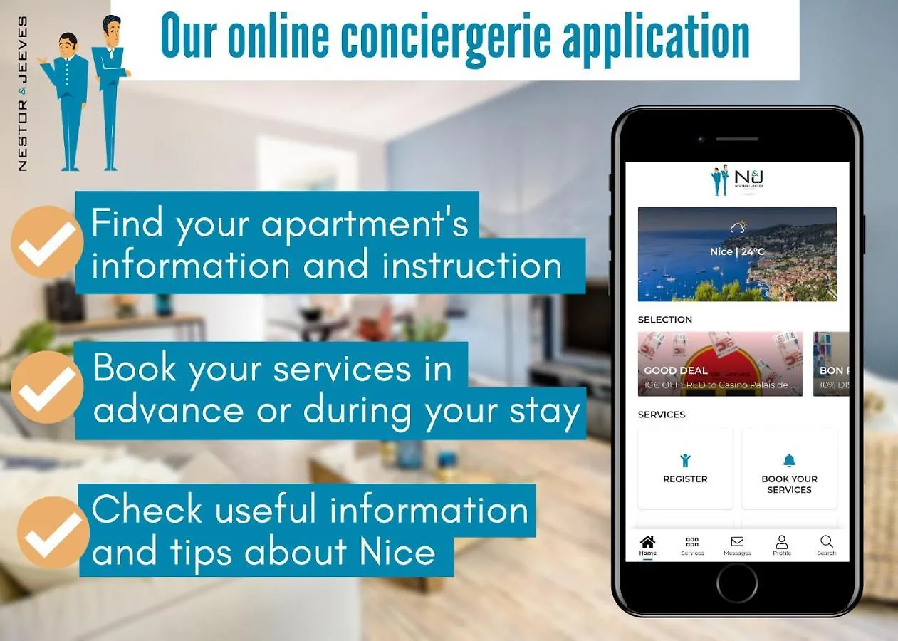 Nestor&Jeeves - Cote Pietonne - Central - By Sea - Pedestrian Zone Nice 0*,  France